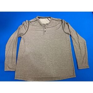 Under Armour Threadborne Henley Men's Large Gray HeatGear Waffle Knit